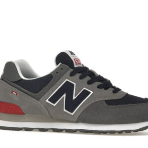 New Balance 574 Grey Navy Red - Image 3