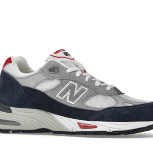 New Balance 991 Grey Navy Red - Image 3