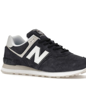 New Balance 574 Fleece Navy - Image 4