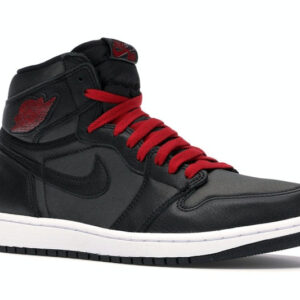 Jordan 1 Retro High Black Satin Gym Red - Image 4