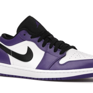 Jordan 1 Low Court Purple White Men's - 553558-500 - US - Image 5