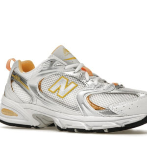 New Balance 530 White Vibrant Apricot Silver Metallic - Image 4