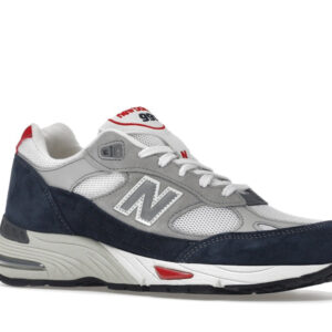 New Balance 991 Grey Navy Red - Image 4