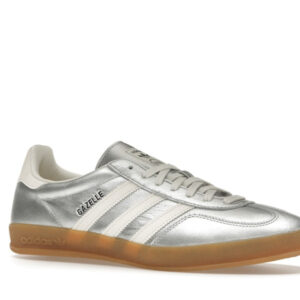 adidas Gazelle Indoor Silver Metallic Core White Men's - JR1206 - US - Image 5