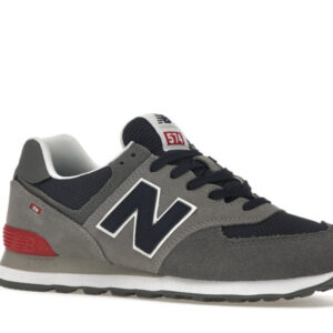 New Balance 574 Grey Navy Red - Image 4
