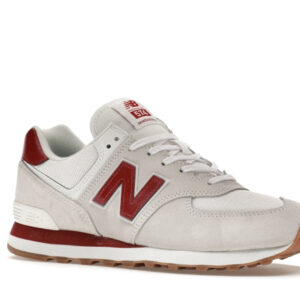 New Balance 574 White Red Gum - Image 4