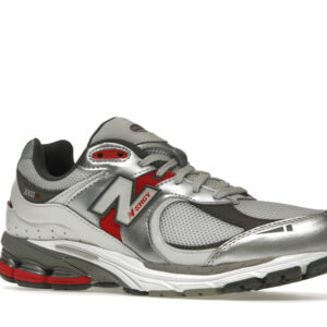 New Balance 2002R Silver Metallic Team Red - Image 4