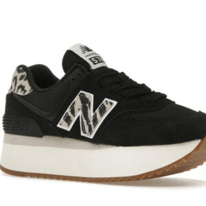 New Balance 574 Plus Black Animal Print (Women's) - Image 4