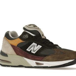 New Balance 991 Olive Burgundy Brown - Image 4