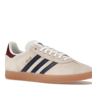 adidas Gazelle Beige Dark Blue Collegiate Burgundy - Image 5