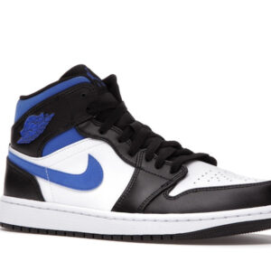 Jordan 1 Mid White Black Racer Blue Men's - 554724-140 - Image 5