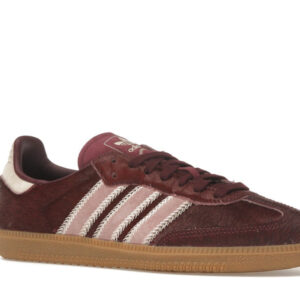 adidas Samba OG Maroon Sand Strata Pony (Women's) - Image 4