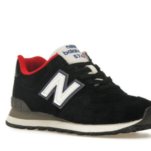 New Balance 574 Black White Varsity Red (Women's) - Image 5