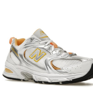 New Balance 530 White Vibrant Apricot Silver Metallic - Image 5