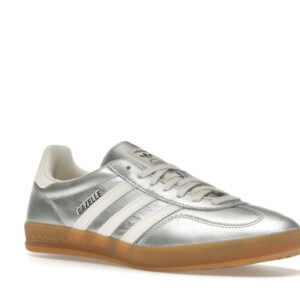 adidas Gazelle Indoor Silver Metallic Core White Men's - JR1206 - US - Image 6