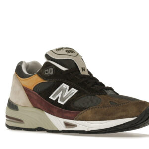 New Balance 991 Olive Burgundy Brown - Image 5