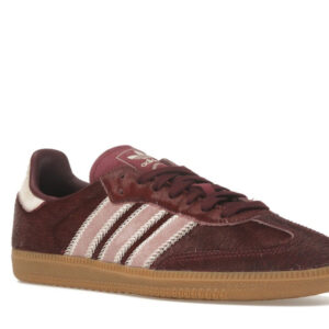 adidas Samba OG Maroon Sand Strata Pony (Women's) - Image 5