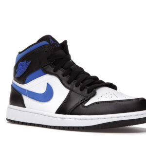 Jordan 1 Mid White Black Racer Blue Men's - 554724-140 - Image 6