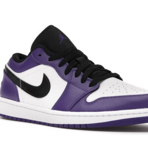 Jordan 1 Low Court Purple White Men's - 553558-500 - US - Image 6