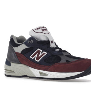 New Balance 991 Navy Burgundy - Image 5