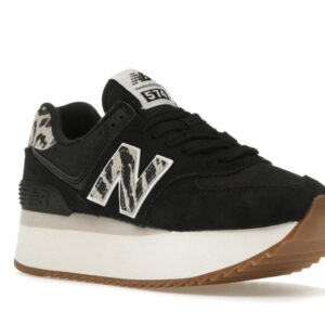 New Balance 574 Plus Black Animal Print (Women's) - Image 5