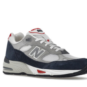 New Balance 991 Grey Navy Red - Image 5