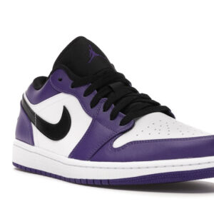 Jordan 1 Low Court Purple White Men's - 553558-500 - US - Image 7