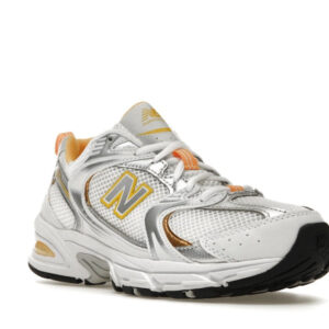 New Balance 530 White Vibrant Apricot Silver Metallic - Image 6