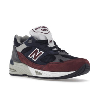 New Balance 991 Navy Burgundy - Image 6