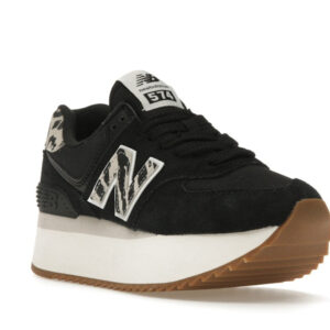 New Balance 574 Plus Black Animal Print (Women's) - Image 6