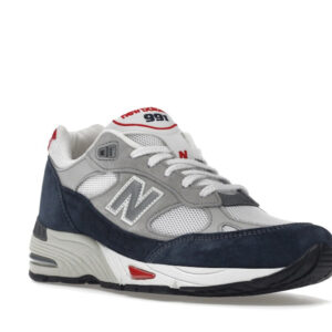 New Balance 991 Grey Navy Red - Image 6
