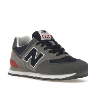 New Balance 574 Grey Navy Red - Image 6