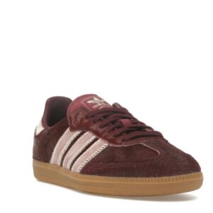 adidas Samba OG Maroon Sand Strata Pony (Women's) - Image 7