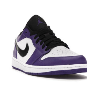 Jordan 1 Low Court Purple White Men's - 553558-500 - US - Image 8