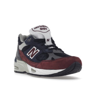 New Balance 991 Navy Burgundy - Image 7