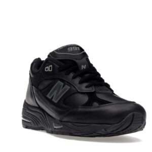 New Balance 991 MiUK Leather Black Grey - Image 7