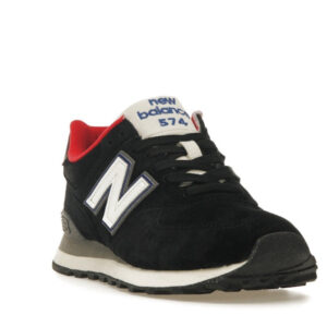 New Balance 574 Black White Varsity Red (Women's) - Image 7