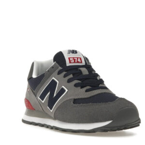 New Balance 574 Grey Navy Red - Image 7
