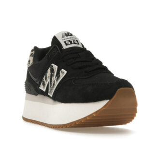 New Balance 574 Plus Black Animal Print (Women's) - Image 7
