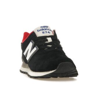 New Balance 574 Black White Varsity Red (Women's) - Image 8