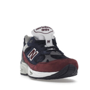 New Balance 991 Navy Burgundy - Image 8