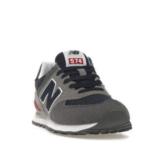 New Balance 574 Grey Navy Red - Image 8