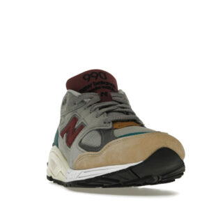 New Balance 990v2 Grey Green Maroon - Image 8