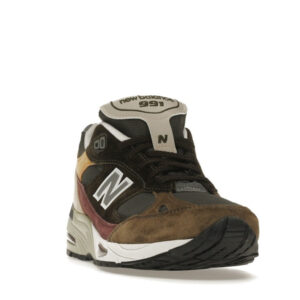 New Balance 991 Olive Burgundy Brown - Image 8
