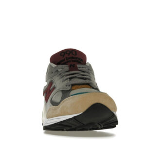 New Balance 990v2 Grey Green Maroon - Image 9