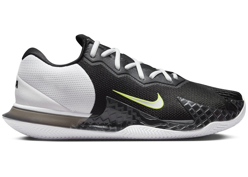 Nike Court Vapor Cage 4 Clay Rafa Black White Volt Metallic Silver