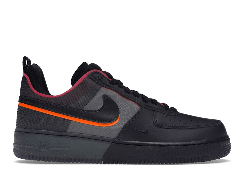 Nike Air Force 1 React Black Black Team Orange Pink Prime
