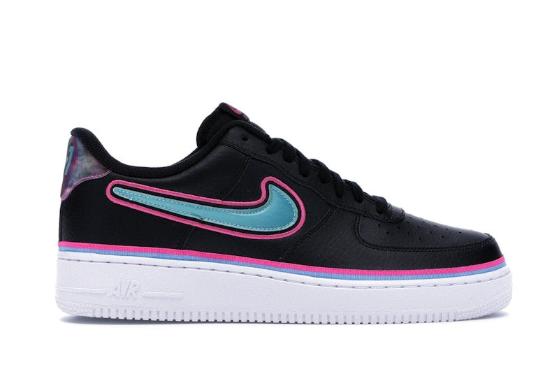 Nike Air Force 1 Low Sport NBA Black Blue Gale Laser Fuchsia