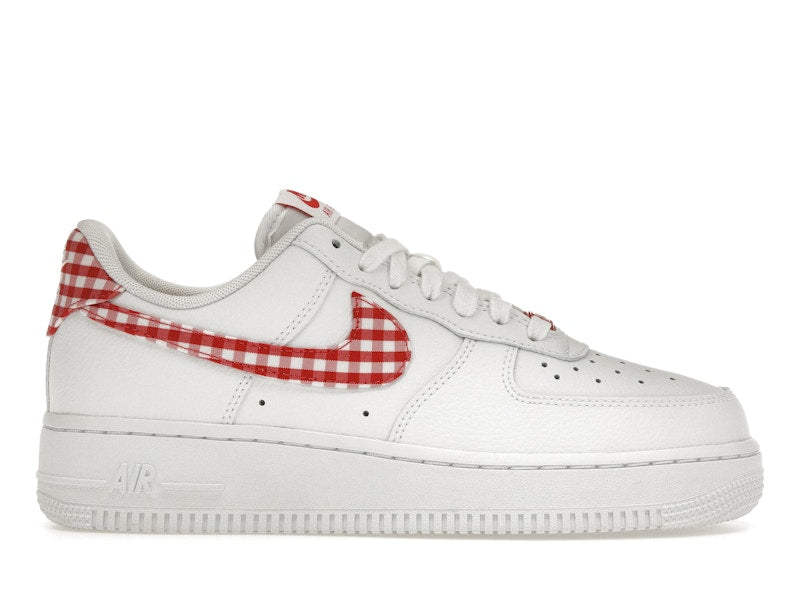 Nike Air Force 1 Low '07 Essential White Mystic Red Gingham (Women's)