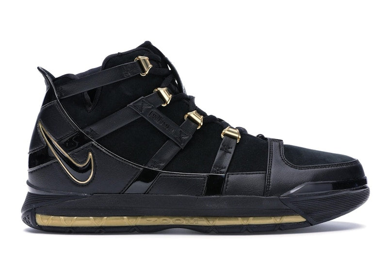 Nike LeBron Zoom 3 Black Metallic Gold